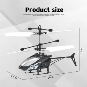 Mini 2-Channel Simulated Aircraft Gesture Sensor Control Aircraft Flight Helicopter Luminous Children's Toy Holiday Kids Gift - Thumbnail Image 25