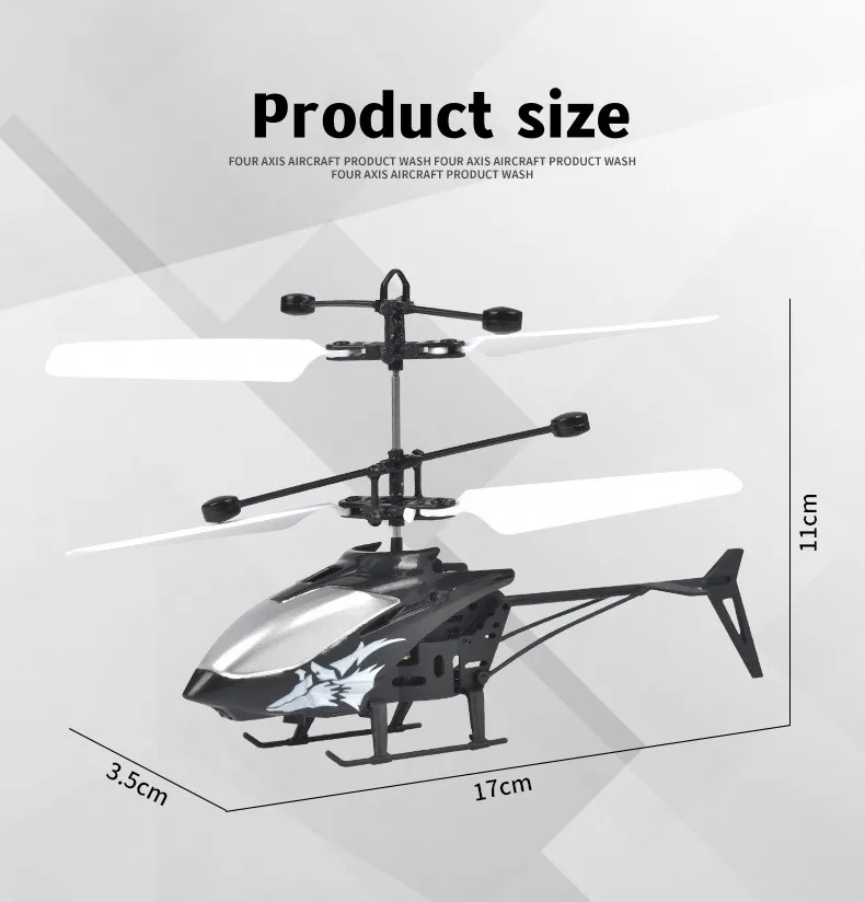Mini 2-Channel Simulated Aircraft Gesture Sensor Control Aircraft Flight Helicopter Luminous Children's Toy Holiday Kids Gift - Image 25