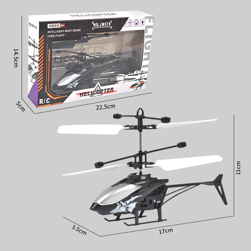 Mini 2-Channel Simulated Aircraft Gesture Sensor Control Aircraft Flight Helicopter Luminous Children's Toy Holiday Kids Gift - Image 6