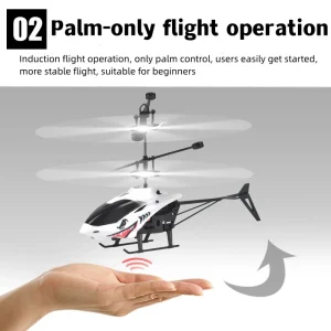 Mini 2-Channel Simulated Aircraft Gesture Sensor Control Aircraft Flight Helicopter Luminous Children's Toy Holiday Kids Gift - Thumbnail Image 17