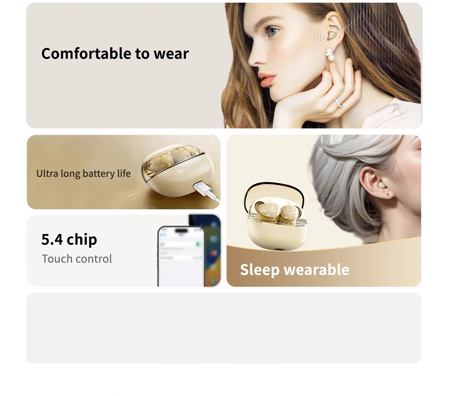 Bluetooth earphones sleep earbuds with long battery life - Image 14