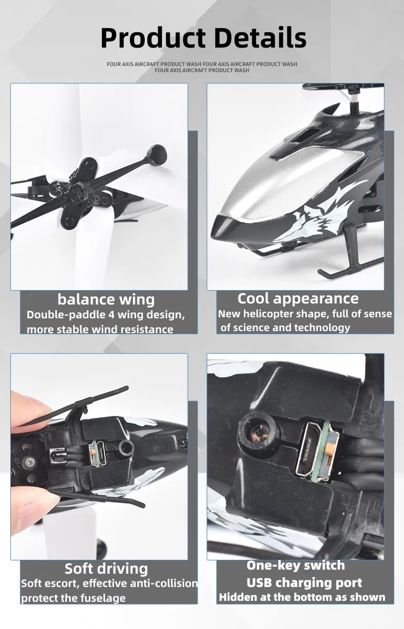 Mini 2-Channel Simulated Aircraft Gesture Sensor Control Aircraft Flight Helicopter Luminous Children's Toy Holiday Kids Gift - Image 20