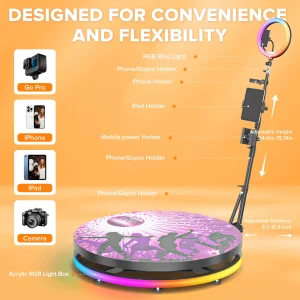 360 Photo Booth for Events with Flight Case - Thumbnail Image 5