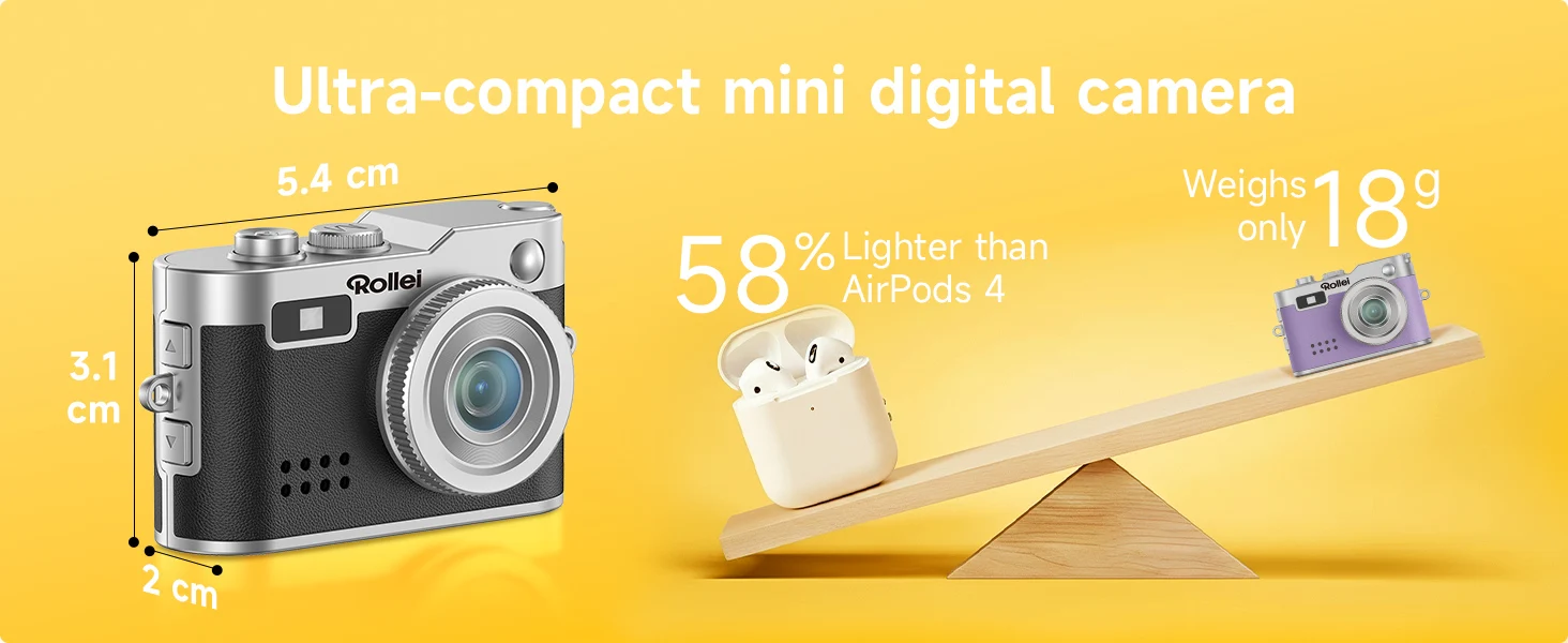 【US STOCK】Rollei Mini Keychain Digital Camera 1080P for Travel - Image 19
