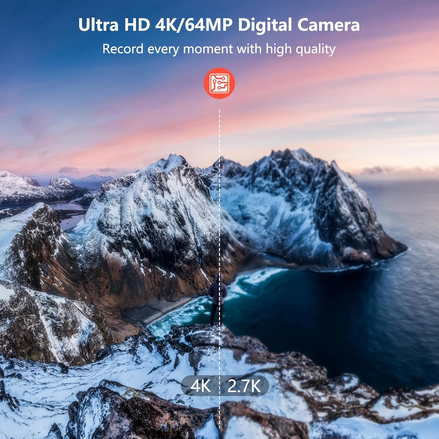 4K Digital Camera for Photography,4k Camera with Ring Light - Image 3