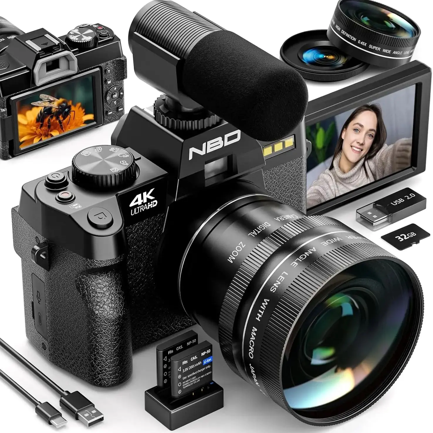 NBD 4K Digital Cameras for Photography,48MP Camera - Image 7