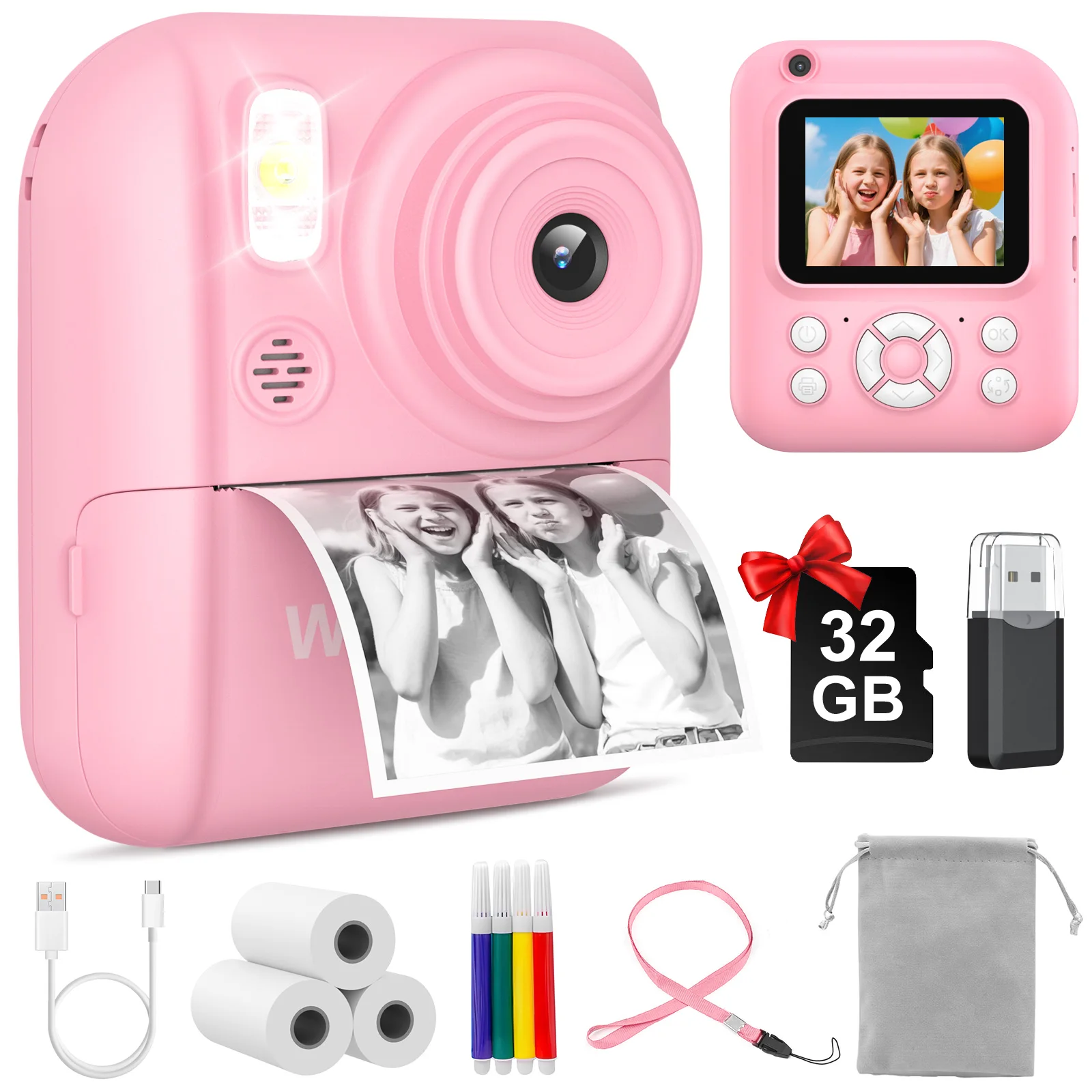 Kids Camera Instant Print 2.5K UHD Digital Camera with 2.6" LCD - Image 1