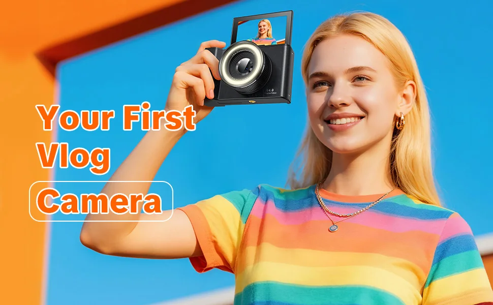 4K Digital Camera for Photography,4k Camera with Ring Light - Image 11