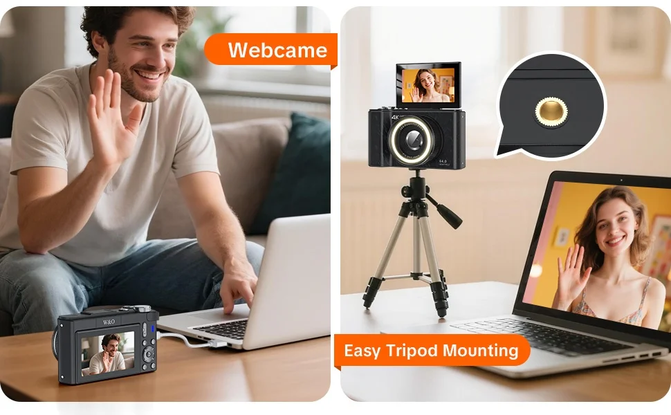 4K Digital Camera for Photography,4k Camera with Ring Light - Image 13