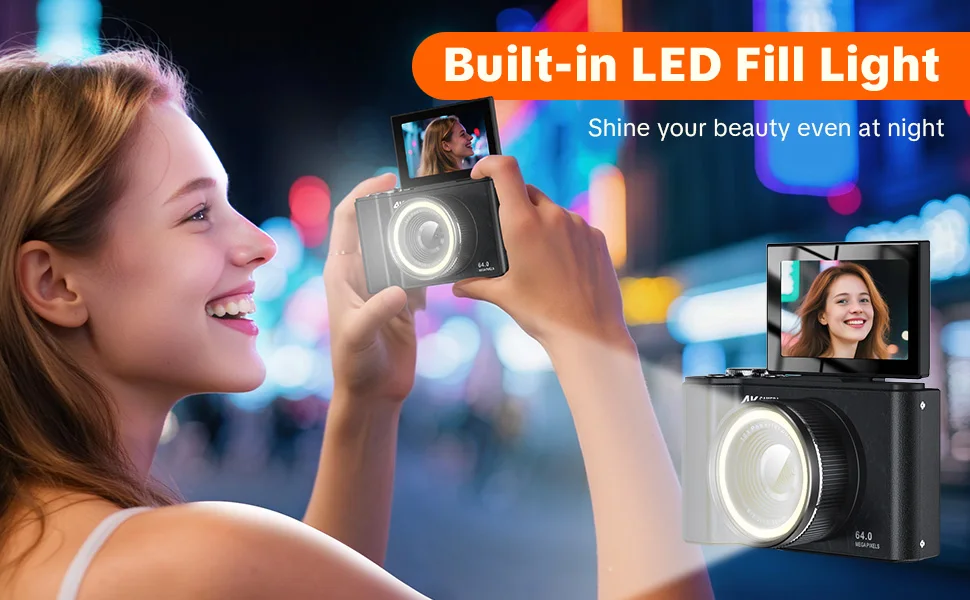 4K Digital Camera for Photography,4k Camera with Ring Light - Image 12