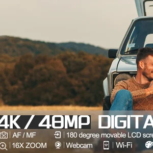 NBD 4K Digital Cameras for Photography,48MP Camera - Thumbnail Image 8