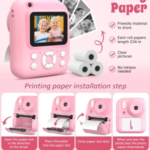 Kids Camera Instant Print 2.5K UHD Digital Camera with 2.6" LCD - Thumbnail Image 10