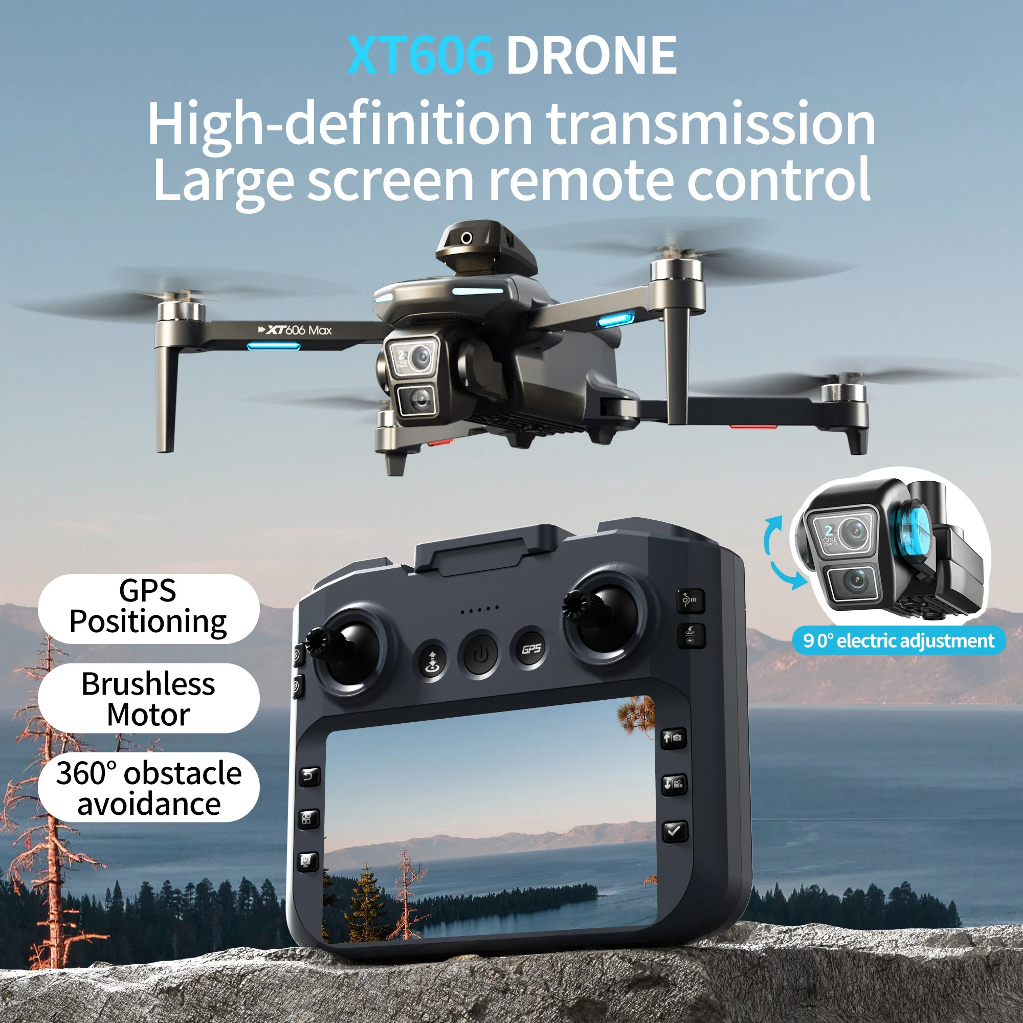 XIAOMI XT606 GPS Drone 8K HD Professional dual camera - Image 2