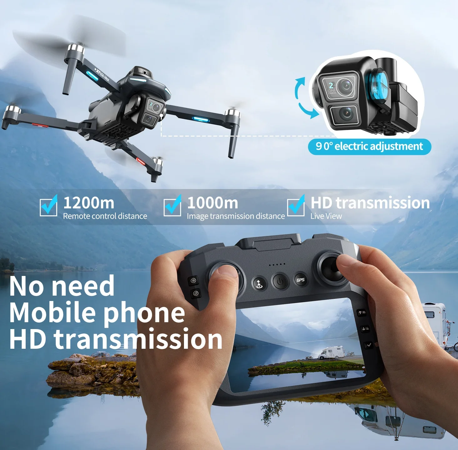 XIAOMI XT606 GPS Drone 8K HD Professional dual camera - Image 10