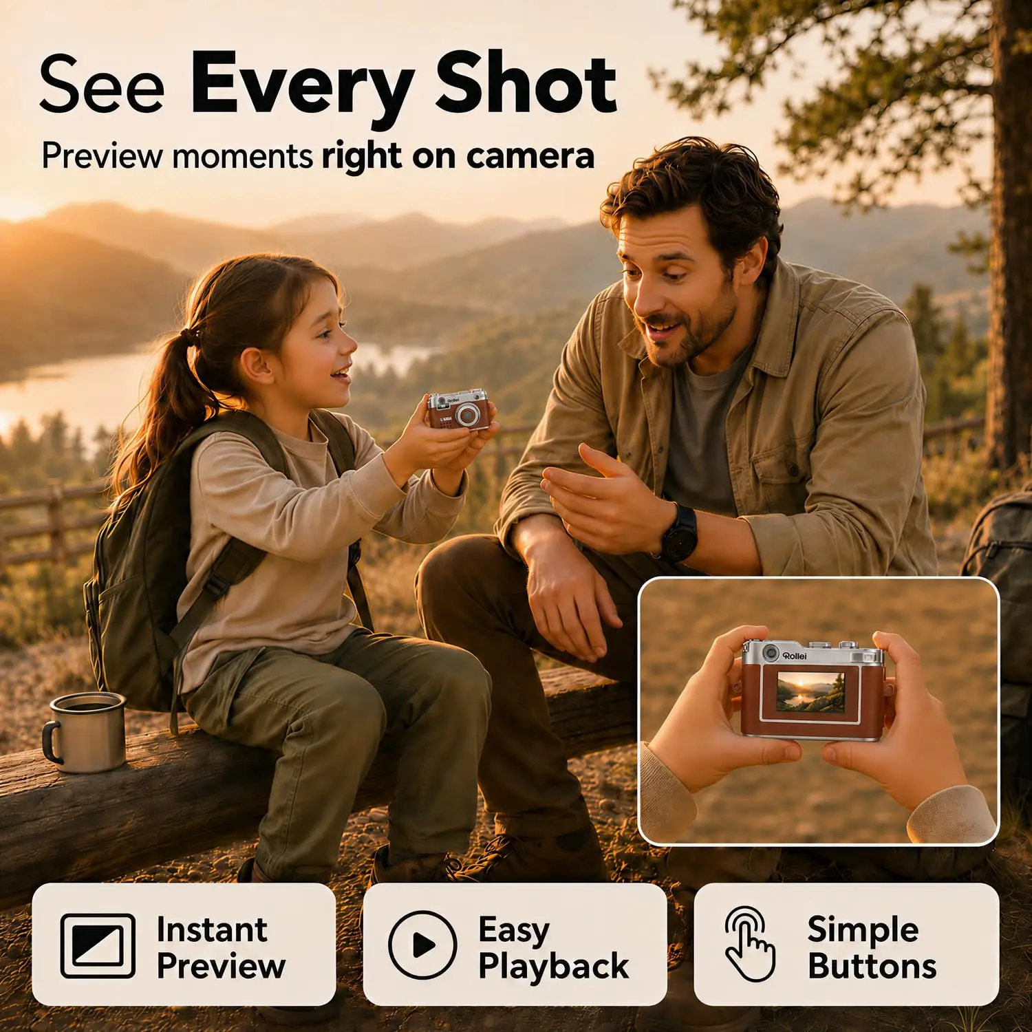【US STOCK】Rollei Mini Keychain Digital Camera 1080P for Travel - Image 4