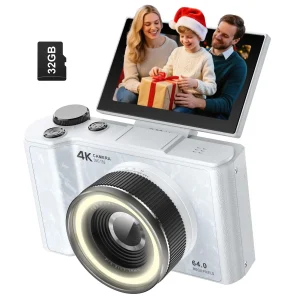 4K Digital Camera for Photography,4k Camera with Ring Light - Thumbnail Image 10