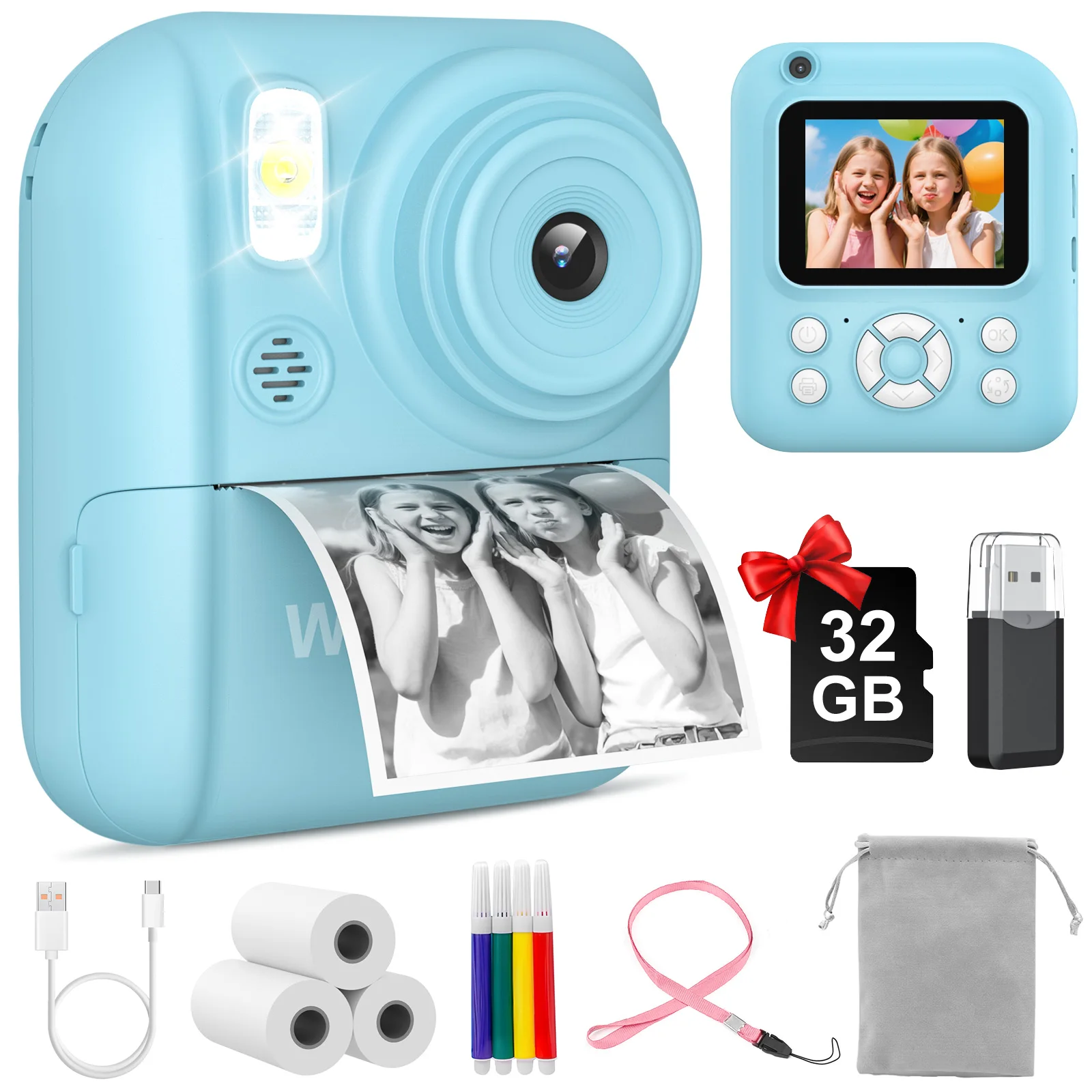 Kids Camera Instant Print 2.5K UHD Digital Camera with 2.6" LCD - Image 6